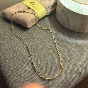 Gold-Tone Figaro Chain Necklace